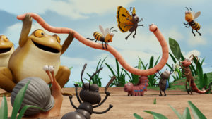 photogramme du film Superasticot avec plusieurs insectes