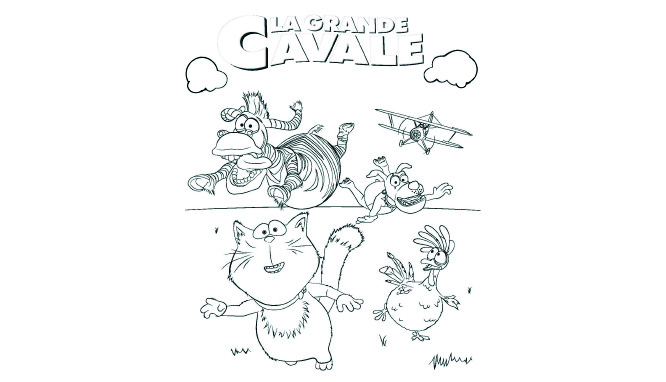 coloriage de l'affiche du film la grande cavale