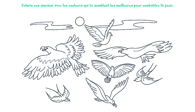 coloriage du film Tito et les oiseaux
