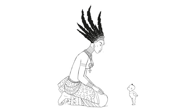 Coloriages de Kirikou et la sorcière.