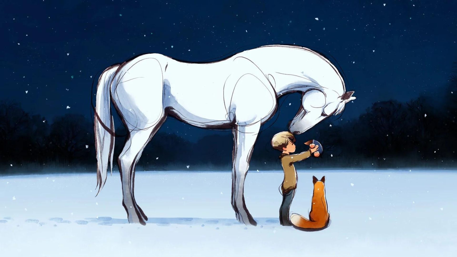 Image extraite du film "L'enfant, la taupe, le renard et le cheval"