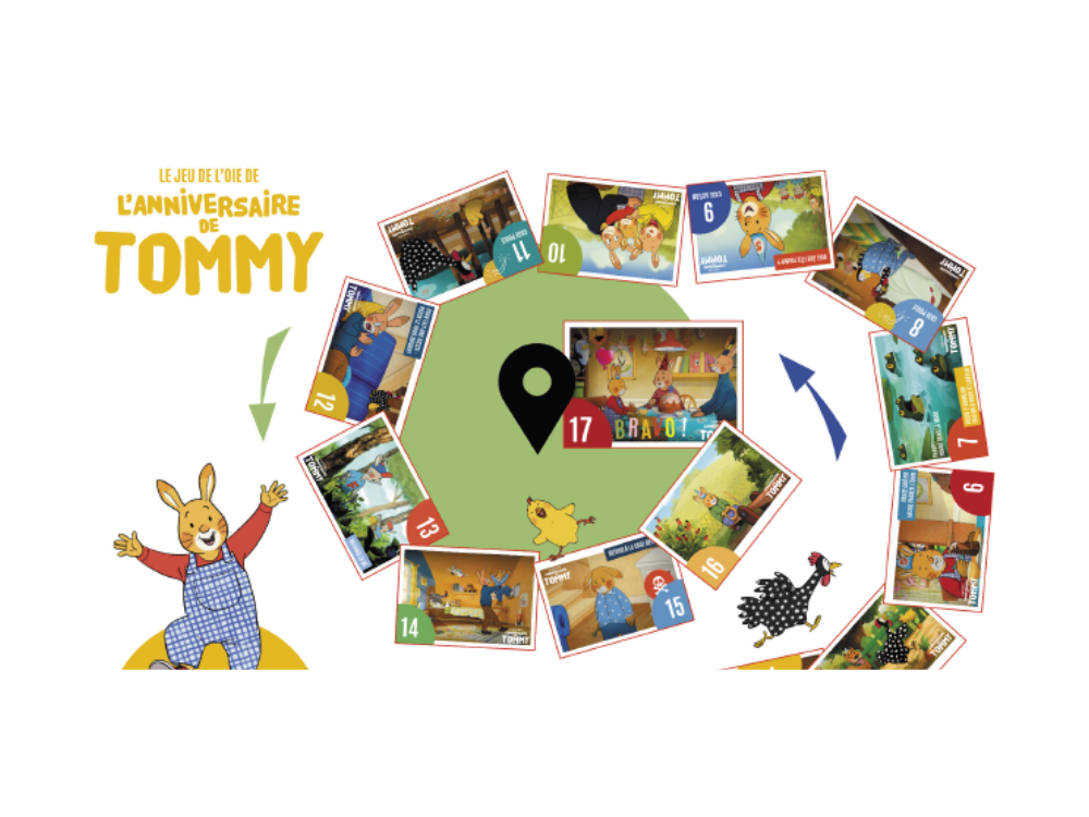 jeu de l'oie du film l'anniversaire de tommy