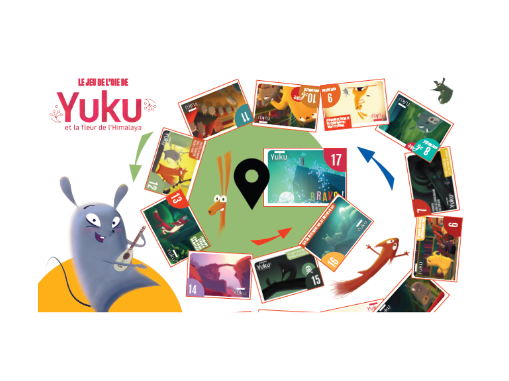 jeu de l'oie du film Yuku et la fleur de l'Hymalaya