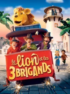 affiche du film Le lion et les trois brigands