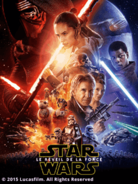affiche du film Star Wars : Episode VII - Le réveil de la force (disney)